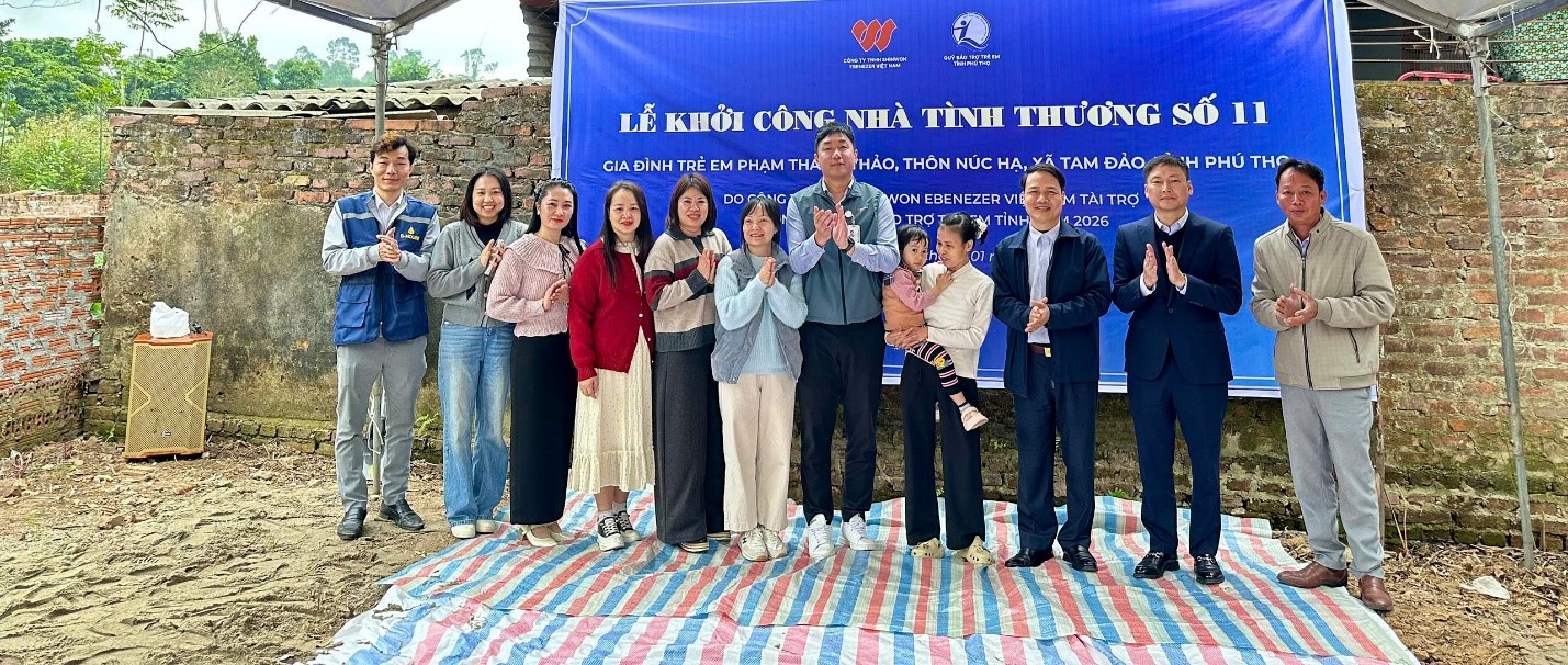 Khởi công xây dựng nhà tình thương cho gia đình trẻ em Phạm Thanh Thảo xã Tam Đảo