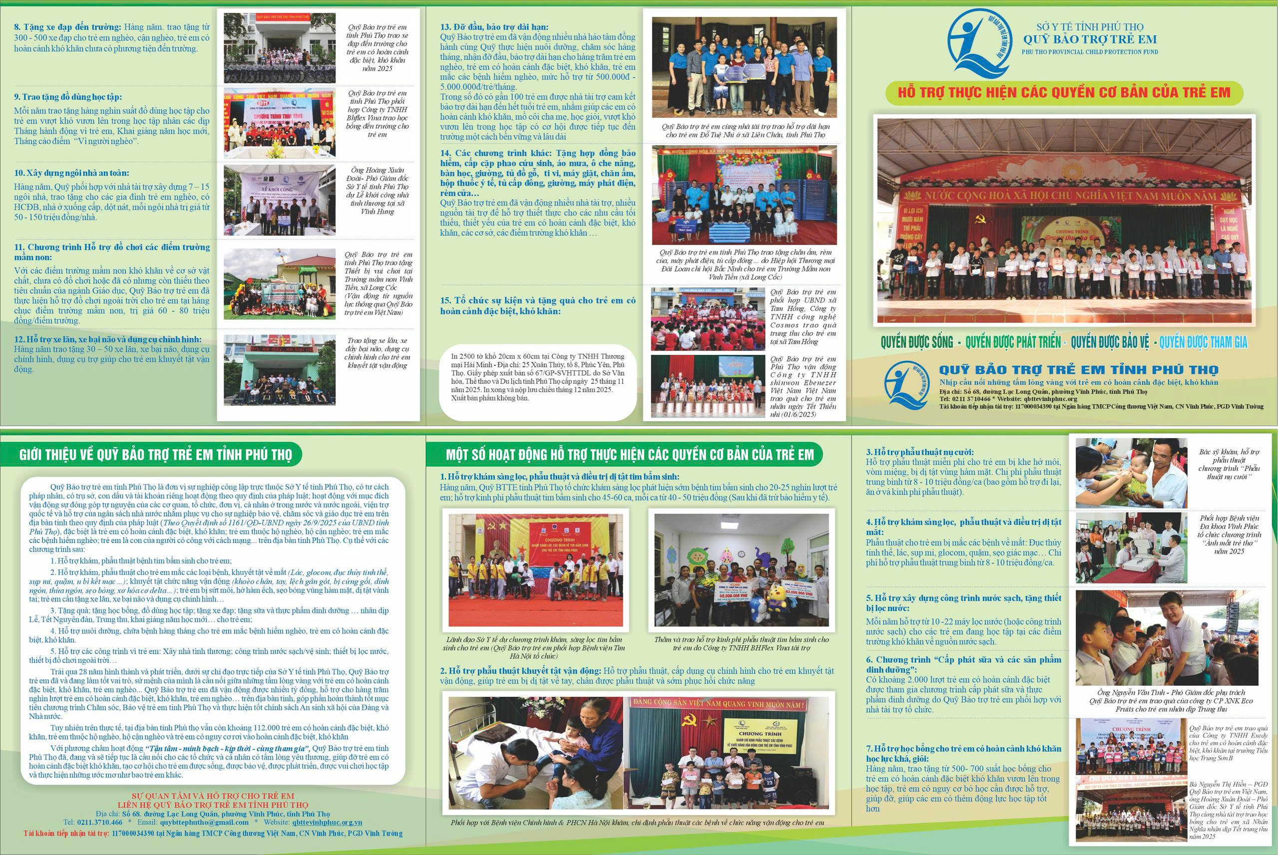 Thực hiện hỗ trợ các quyền cơ bản của trẻ em